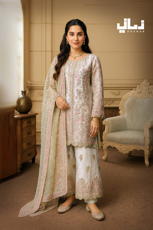 JHALAK | ORGANZA & KHAADI COTTON | STITCHED
