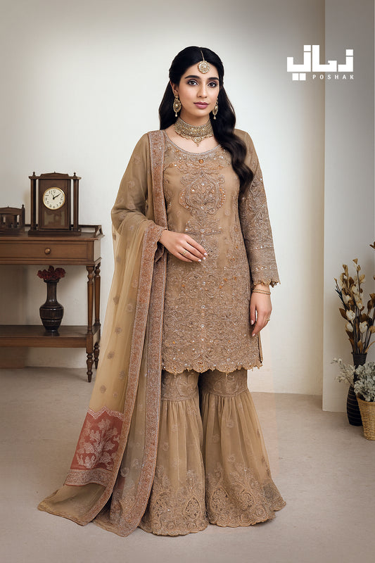 MAH-E-ALAM | ORGANZA & NET | STITCHED
