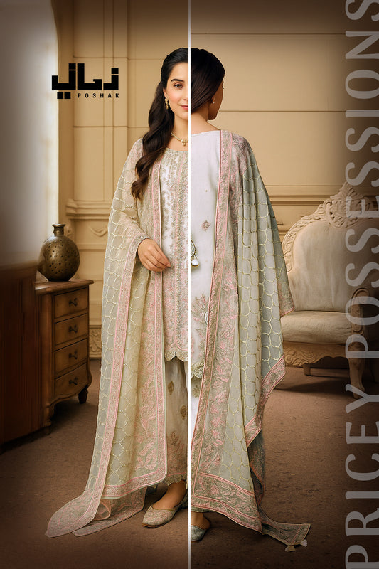 JHALAK | ORGANZA & KHAADI COTTON | STITCHED