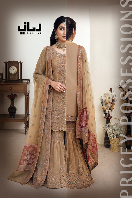 MAH-E-ALAM | ORGANZA & NET | STITCHED