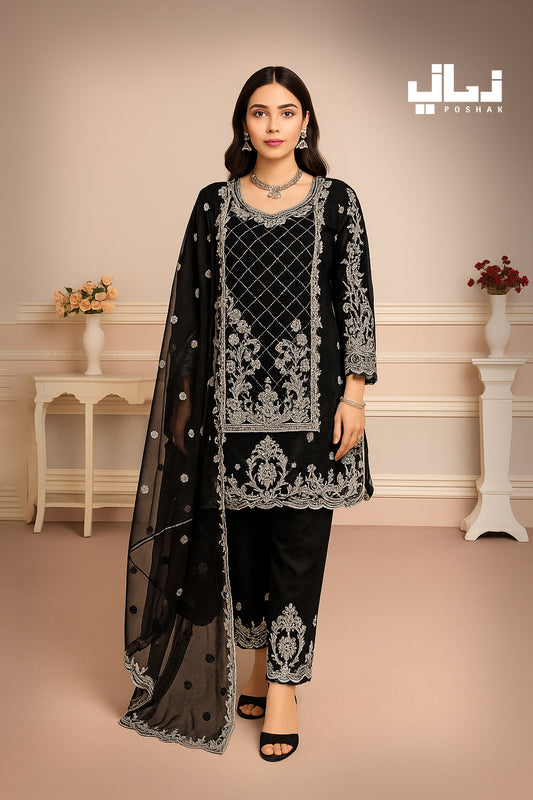 RANG-E-HUSN | ORGANZA | STITCHED