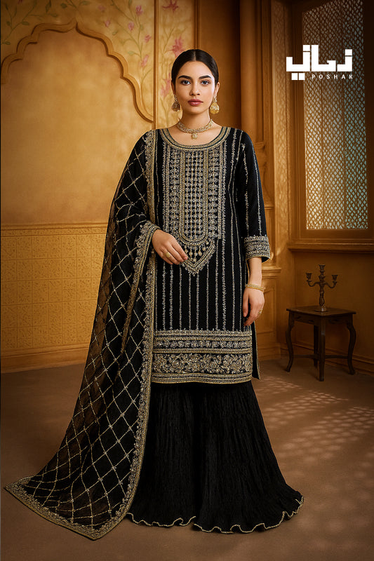RAQS-E-CHANDNI | CHIFFON | STITCHED